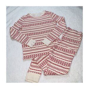 LC Lauren Conrad Red and Cream Pajama Set